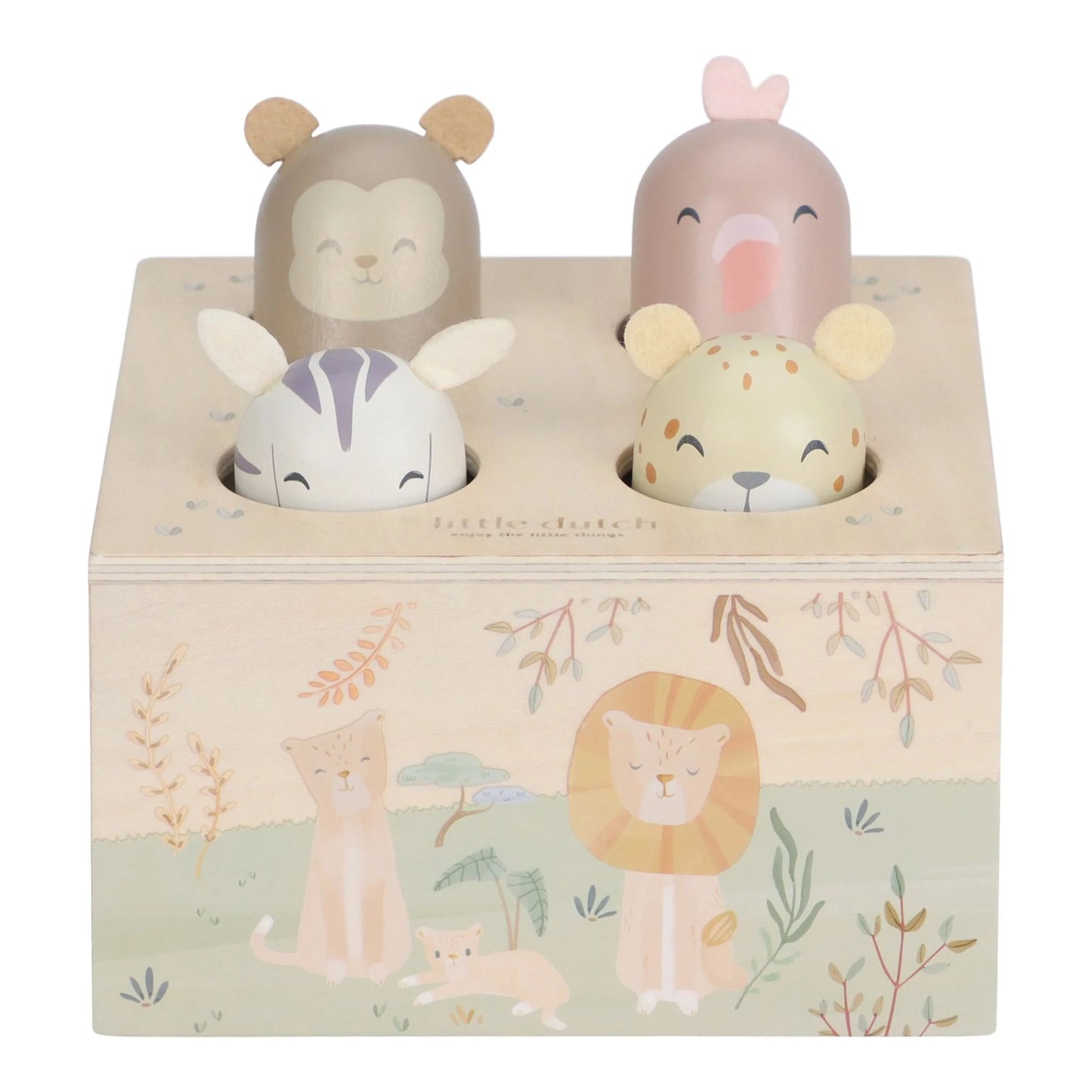 Little Dutch Safari Friends Wooden Pop-Up Toy