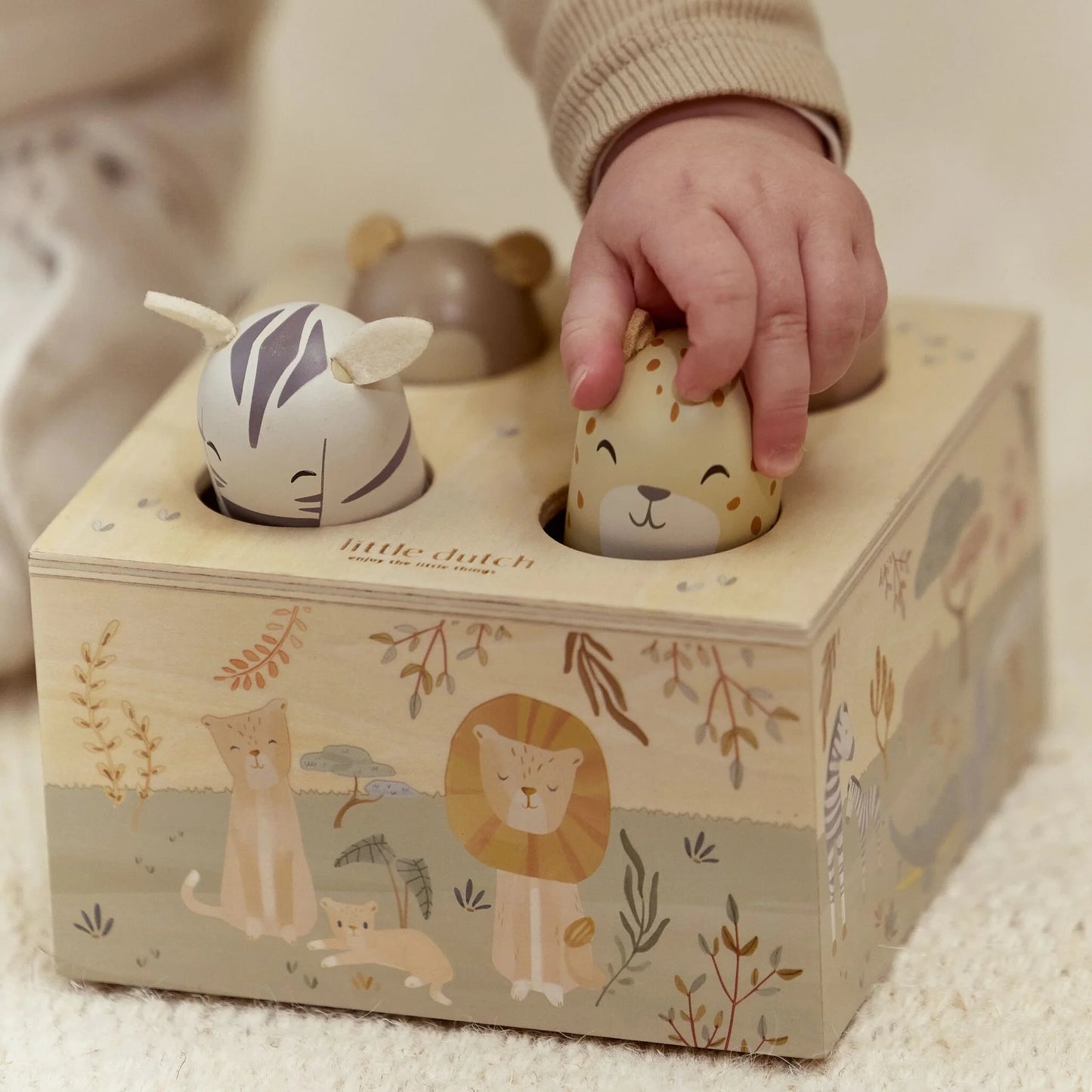 Little Dutch Safari Friends Wooden Pop-Up Toy