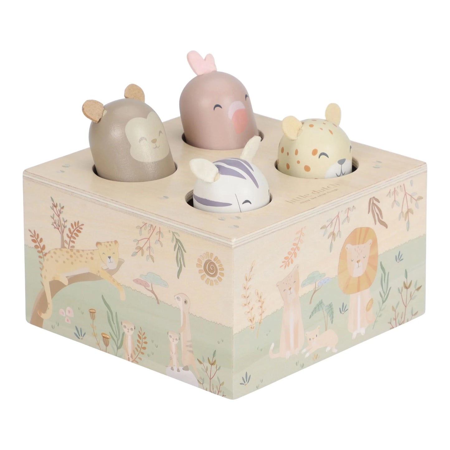 Little Dutch Safari Friends Wooden Pop-Up Toy