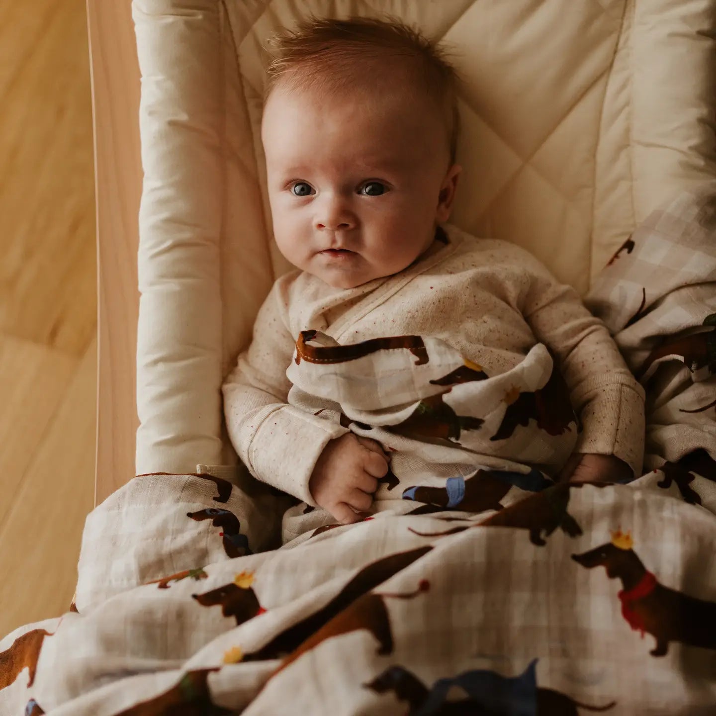 Silly Sausage Muslin Baby Swaddle