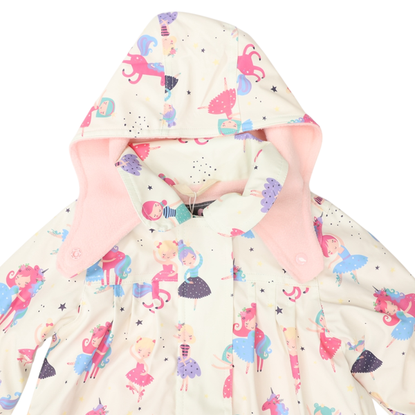 Dancing Unicorn Raincoat - Cream