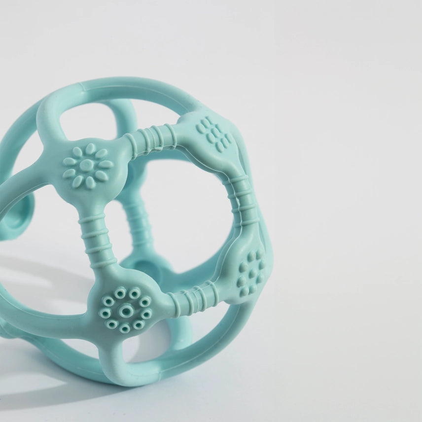 Playground Silicone Teething Ball - Light Blue
