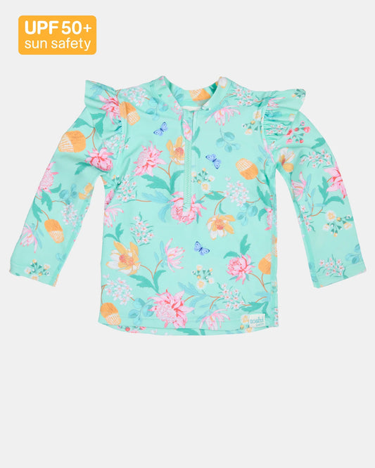 Toshi Swim Rashie L/S - Waratah Mint
