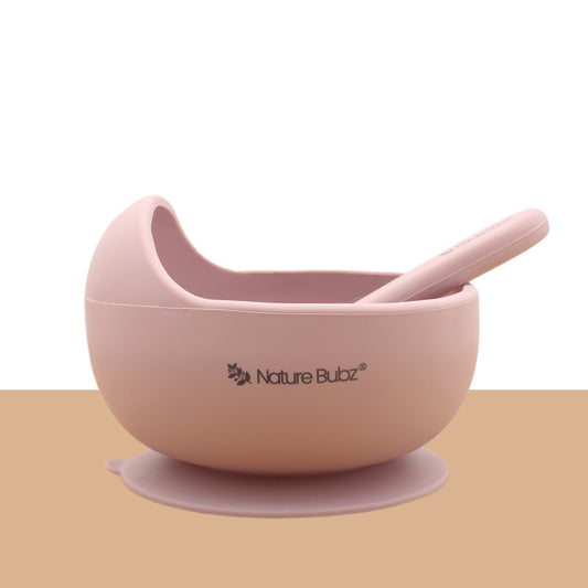Scoop Silicone Bowl & Spoon Set - Pink