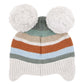 Knitted Stripe Pom Pom Beanie - Mateo Multi
