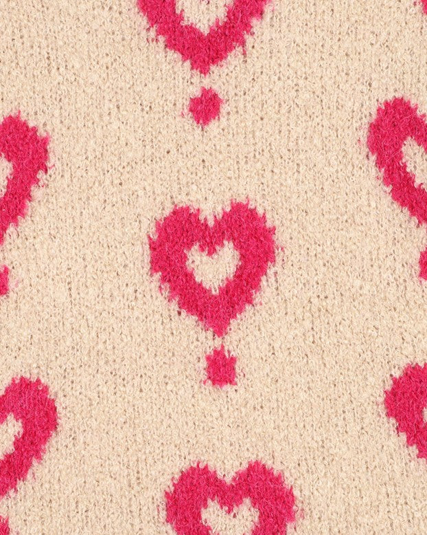 Girls Hearts Jumper - Multi