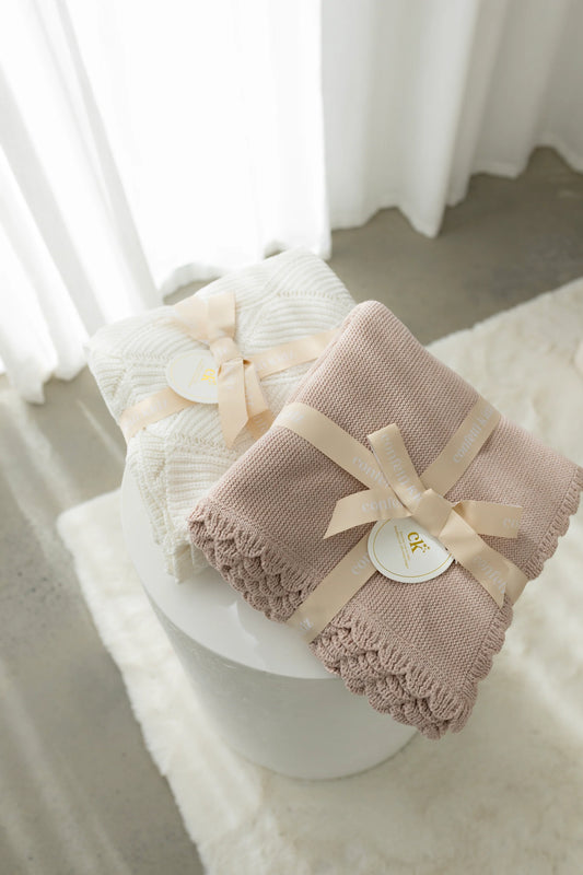 Heritage Knit Blanket - Biscotti