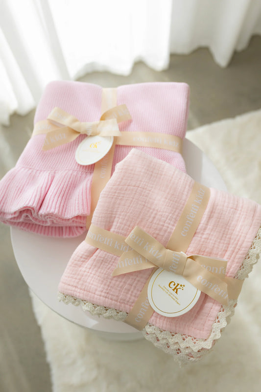 Classic Muslin Blanket -  Soft Pink