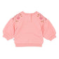 Embroidered Sweatshirt - Coral