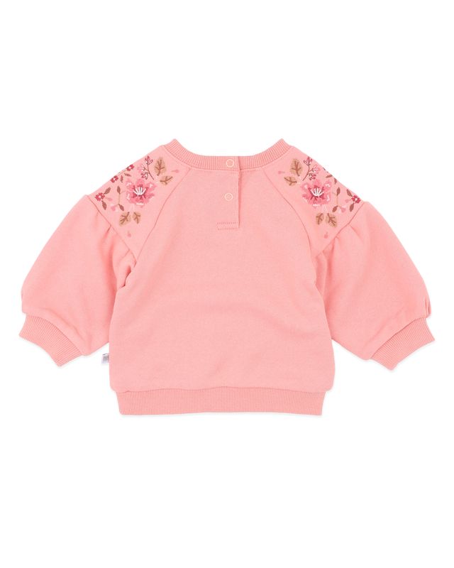 Embroidered Sweatshirt - Coral