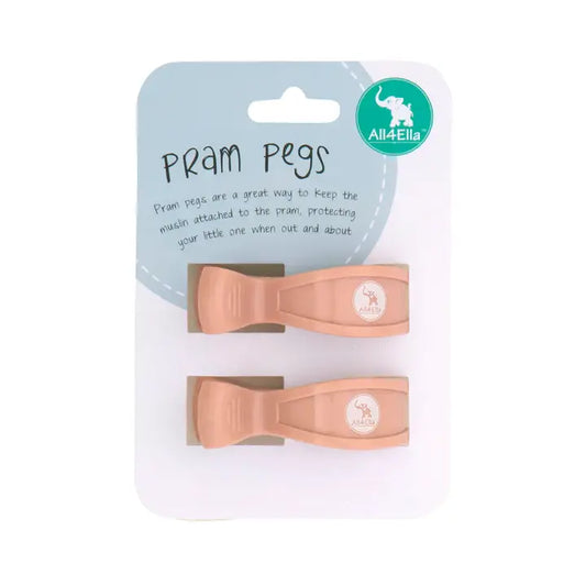 Pram Pegs 2 Pk - Peach
