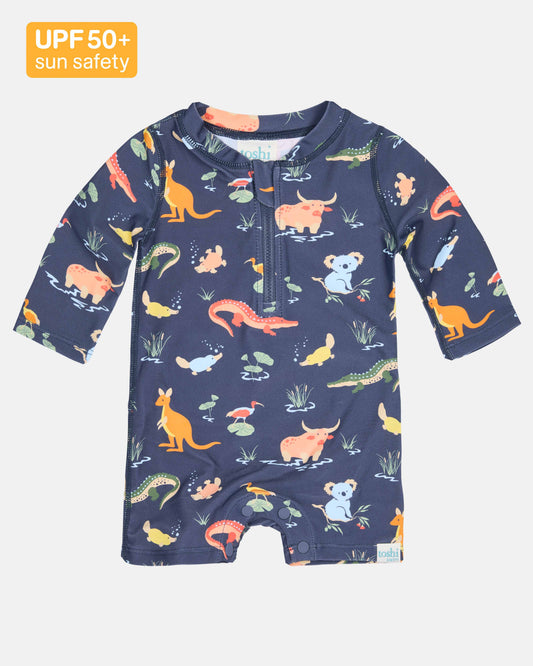 Toshi Swim Onesie L/S - Kakadu Moonlight