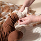 Cotton Ribbed Baby Socks 0-6M - Oat