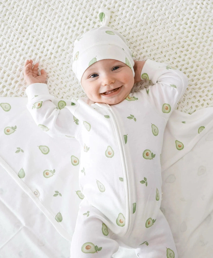 Organic Cotton Growsuit - Avocados