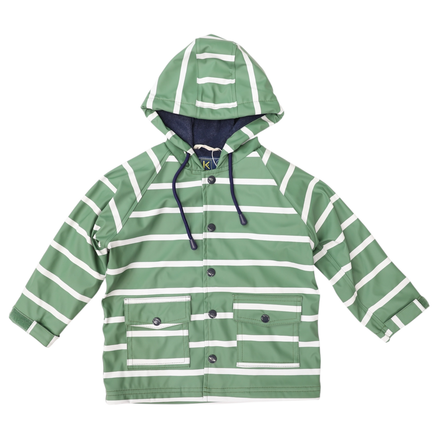 Striped Colour Change Raincoat - Green