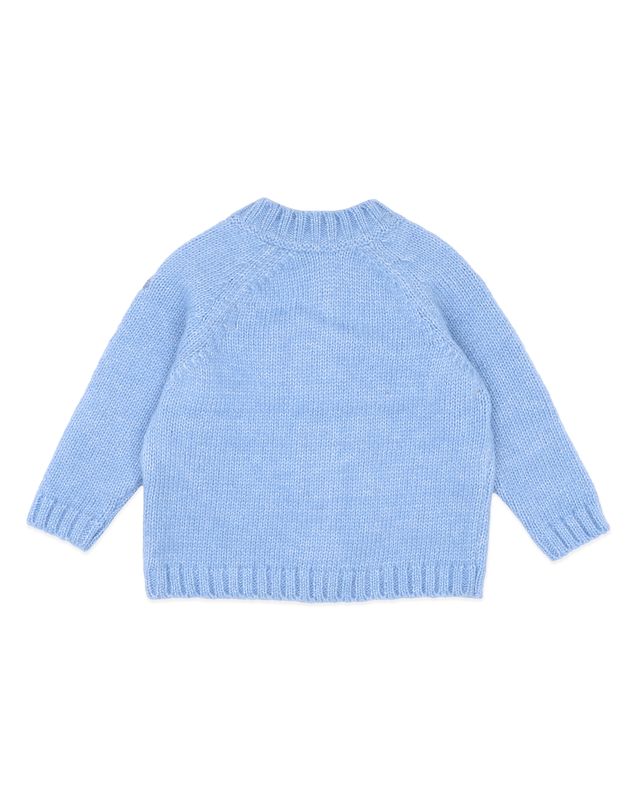 Hand Emb. Cardigan - Blue Marl