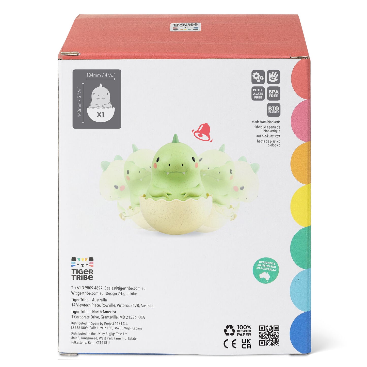 Silicone Rattle - Dino