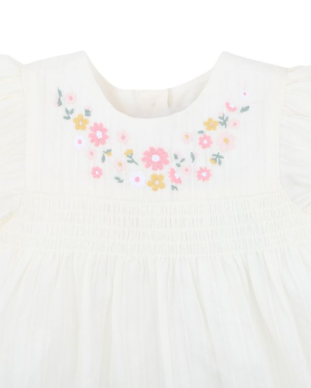Willa Embroidery Dress - Cream