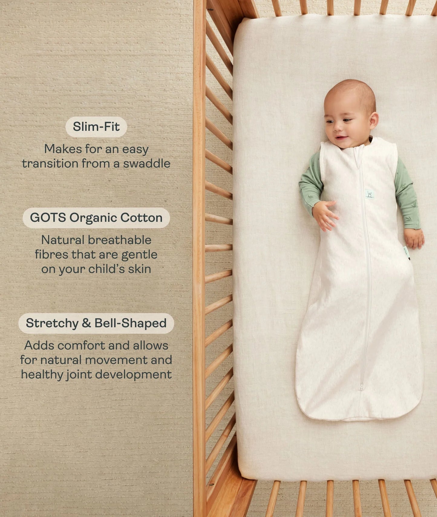 Jersey Sleeping Bag N/S  2.5 TOG - Oatmeal Marle