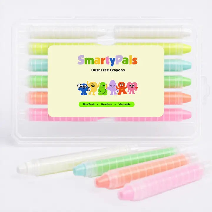 Neon Dustless Chalk Crayons 12 Pce