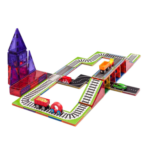 Magnetic Tile Topper - Train Pack 36Pce
