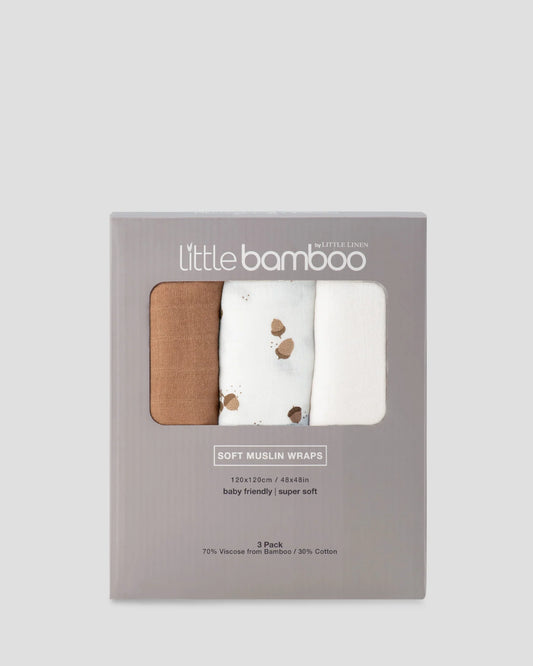 Muslin Wraps 3 Pack - Iced Coffee