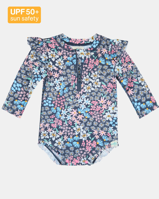 Toshi Swim Onesie L/S - Wattle Dusk