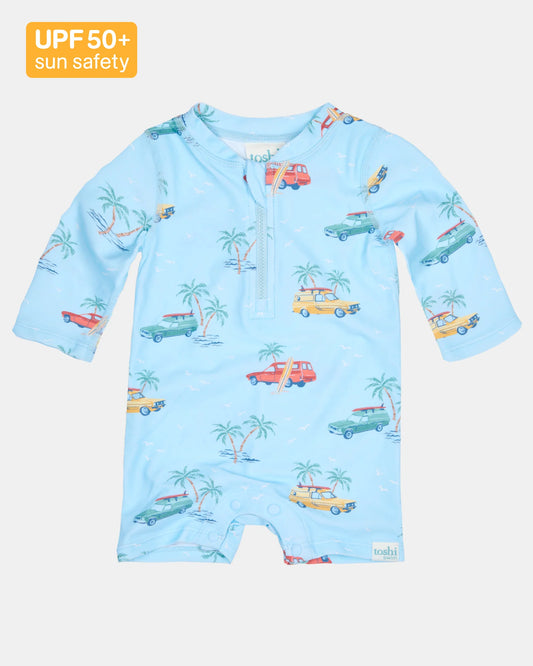 Toshi Swim Onesie L/S - Swell Seekers Sky