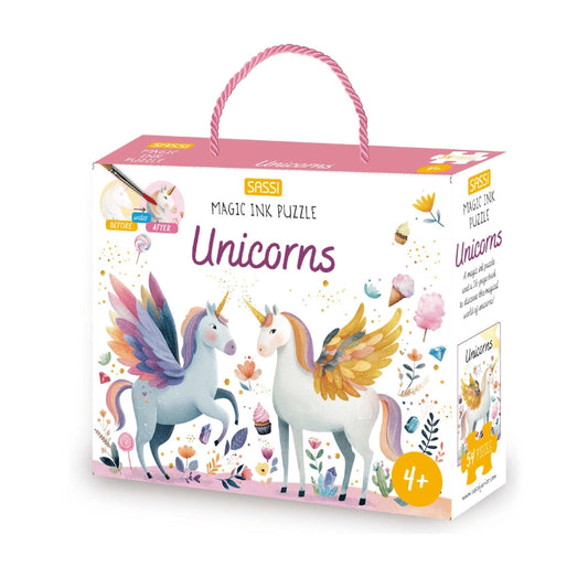 Magic Water Puzzle & Book Set - Unicorns