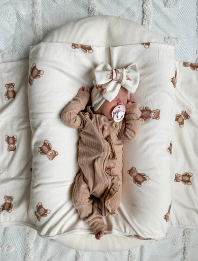 Swaddle & Beanie Set - Teddies