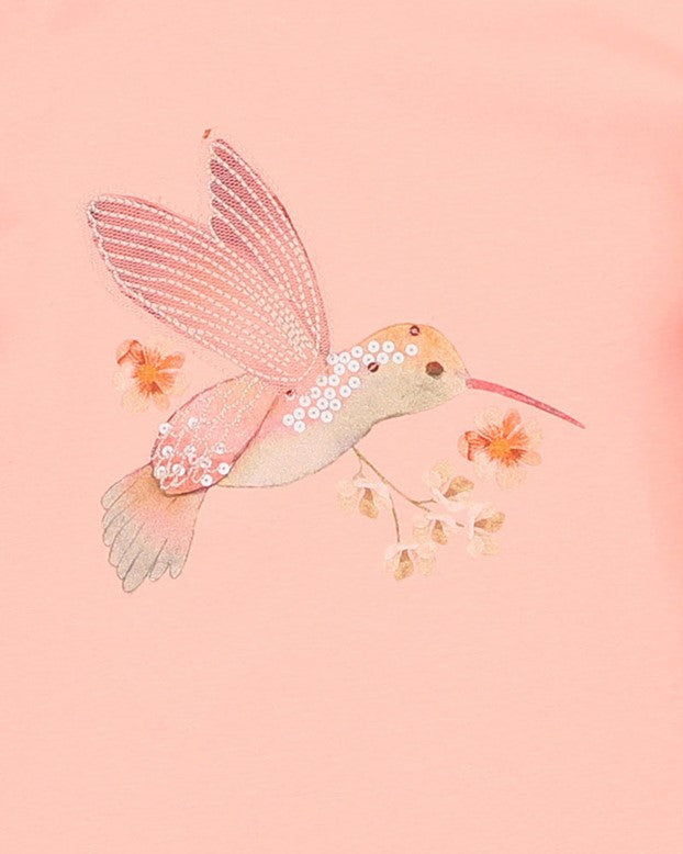 Lyla Hummingbird Tee - Peach Fuzz