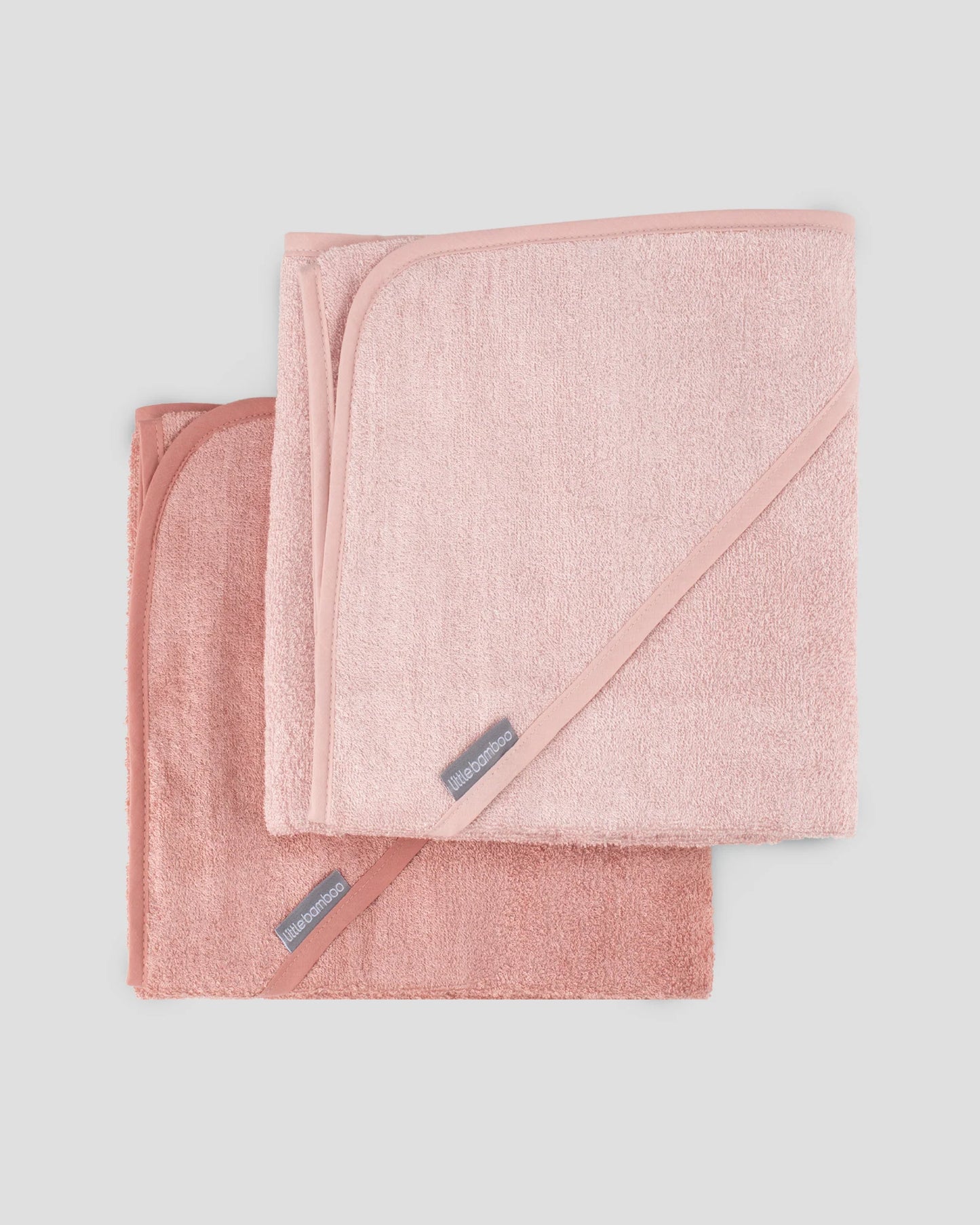 Baby Hooded Towels 2PK - Dusty Rose