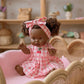 Dolls Blush Cherry  Gingham Chloe Gingham Dress - Fits 34-38cm