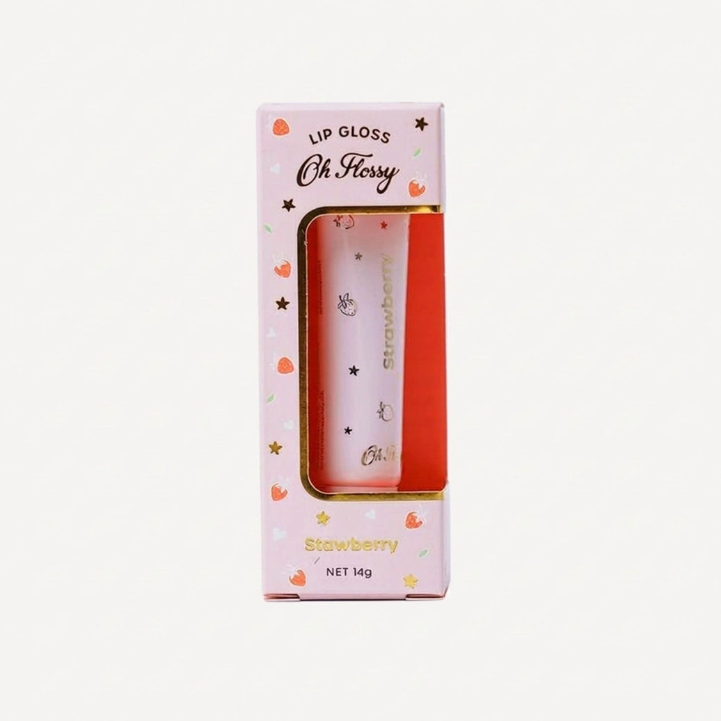 Oh Flossy Individual Natural Lip Gloss - Strawberry