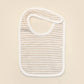 Organic Cotton Bib - Oat Stripes
