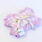 Frilled Purple Gingham Doll Blanket + Pillow Set