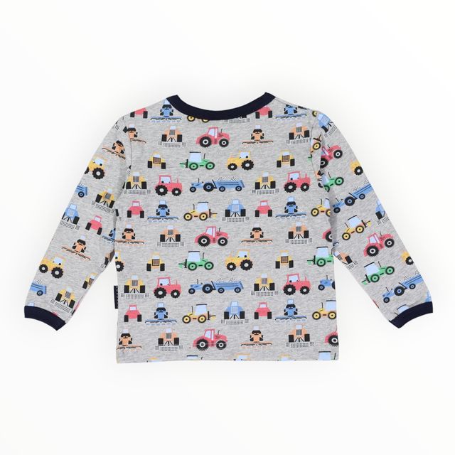 Farm Trucks Top - Grey