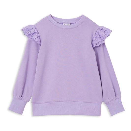 Lavender Detail Frill Sweat