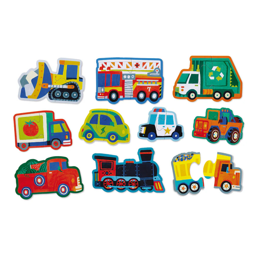 Let's Begin Puzzle 2 pc - Vehicles (Box)