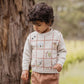 Puppy Grid Jumper - Oat