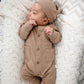 Organic Cotton Waffle Beanie - Mocha