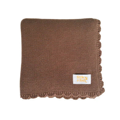 Heirloom Knit Blanket - Chocolate