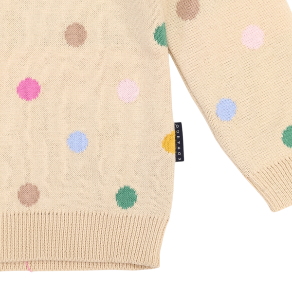 Polkadot Sweater - Beige