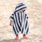 Toshi Hooded Towel - Midnight Stripe