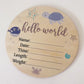 Sea Animals Wooden Birth Disc