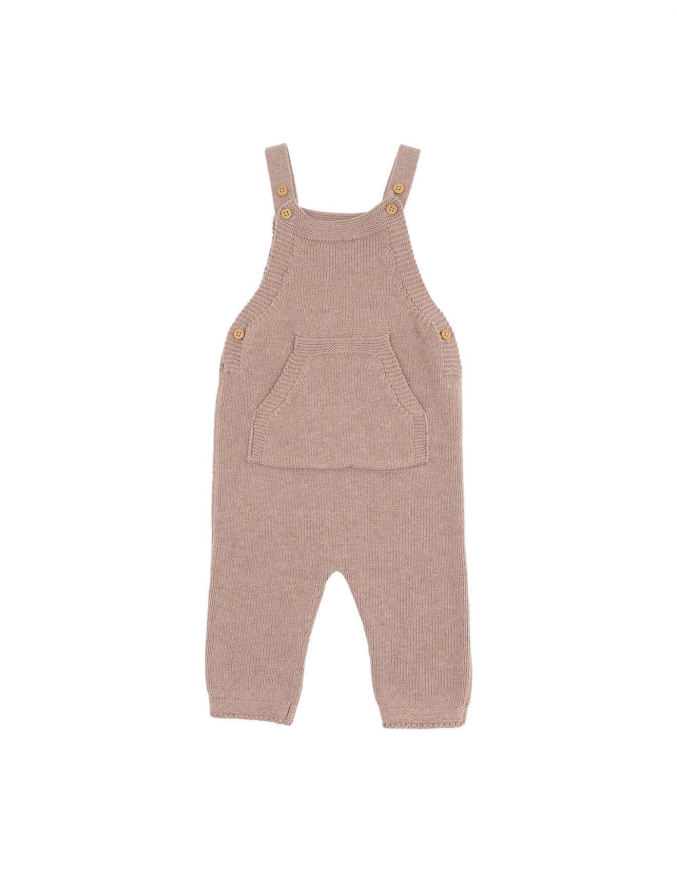 Bailey Knitted Overalls - Chestnut