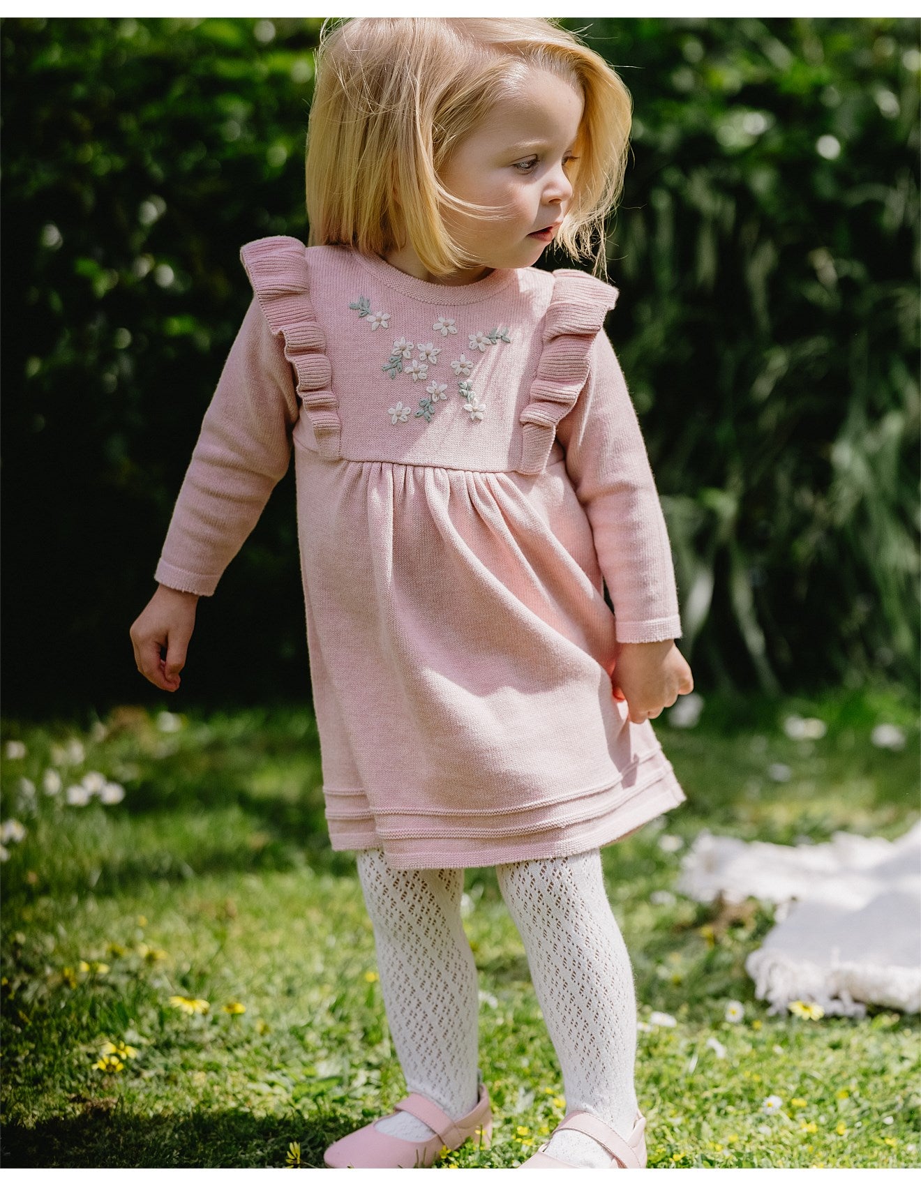 Nancy Knitted Dress - Pale Pink Marl