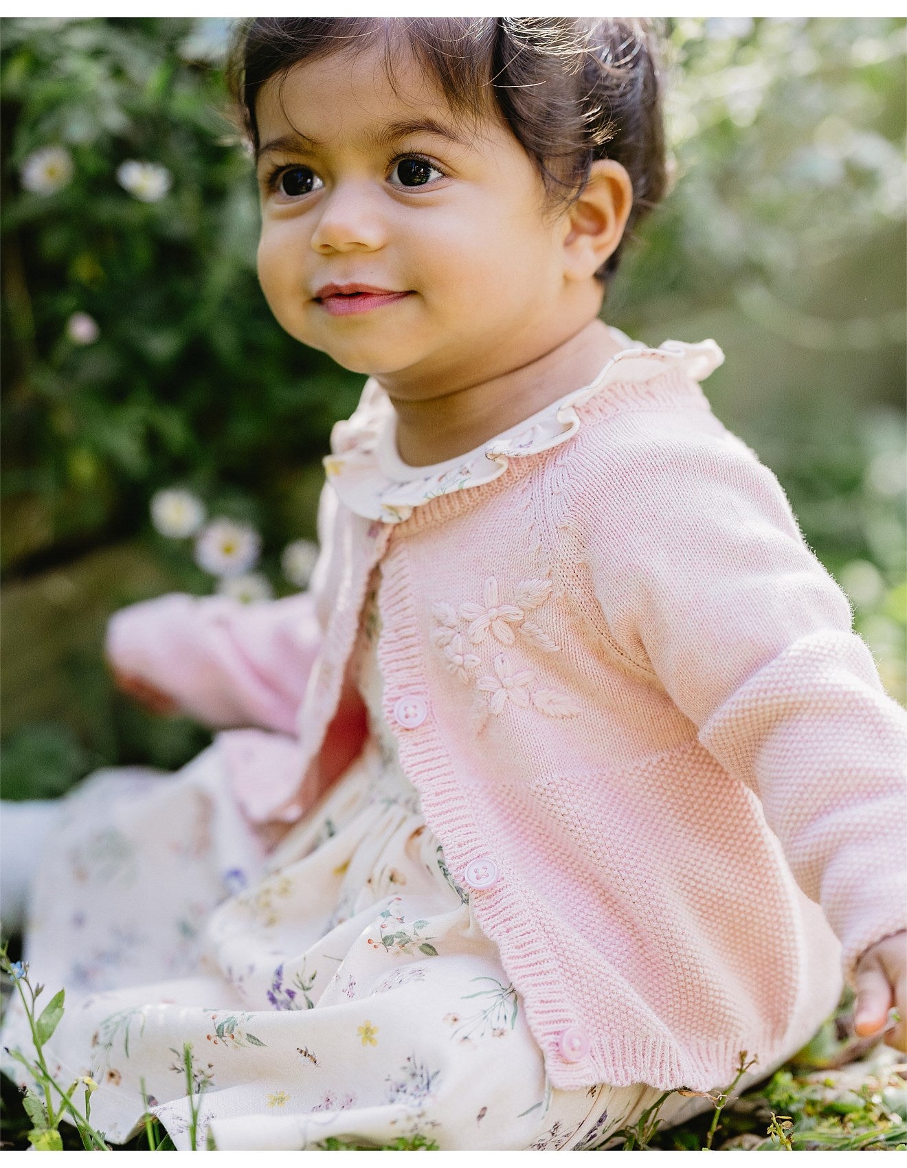 Nancy Cardigan - Pale Pink Marl