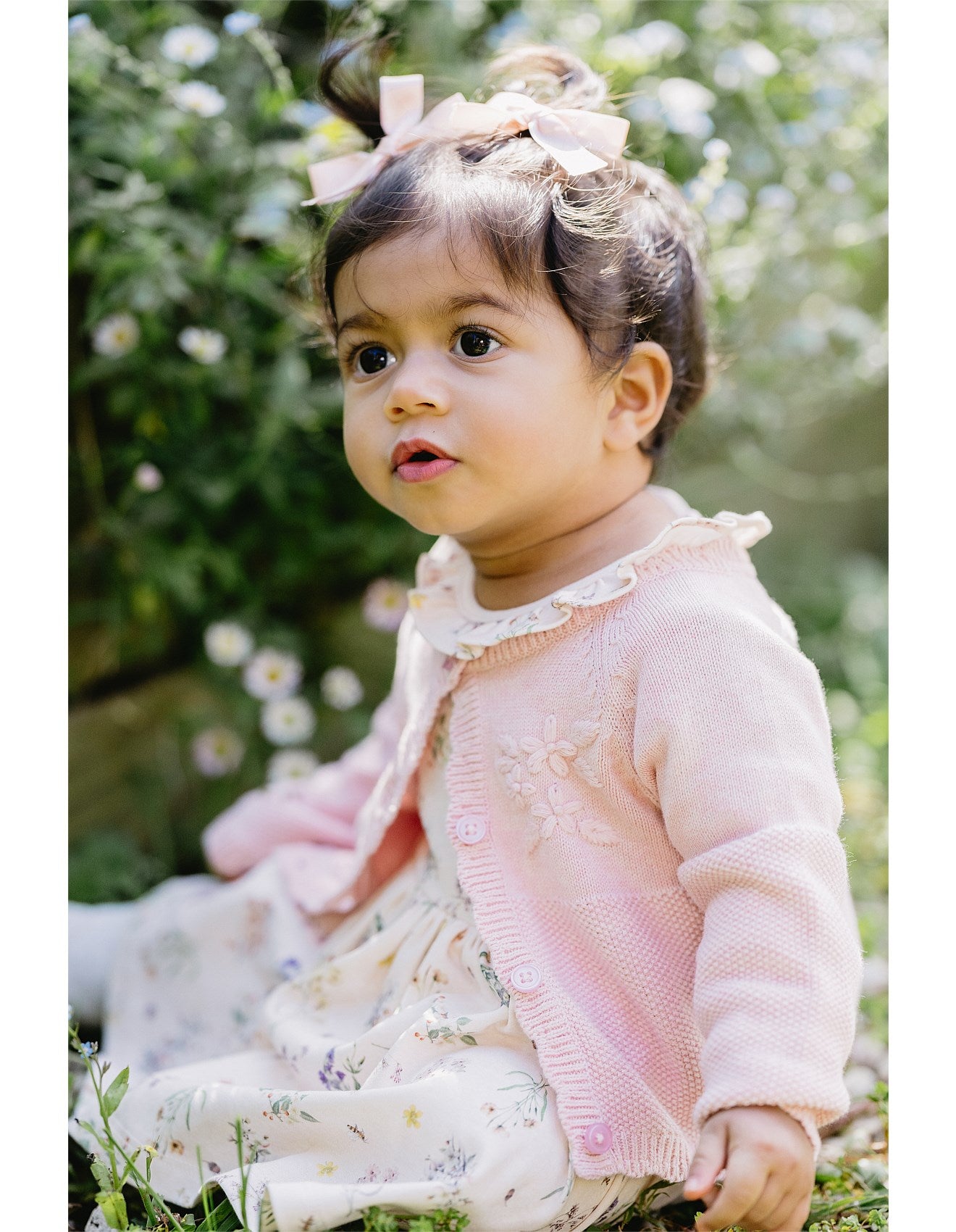 Nancy Cardigan - Pale Pink Marl