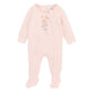 Nancy Velour L/S Zip Onesie - Peachy Pink